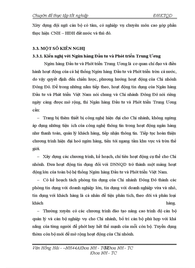 image for page Mở rộng hoạt động tín dụng đối với các doanh nghiệp ngoài quốc doanh tại Chi nhánh Ngân hàng Đầu tư và Phát triển Đông Đô