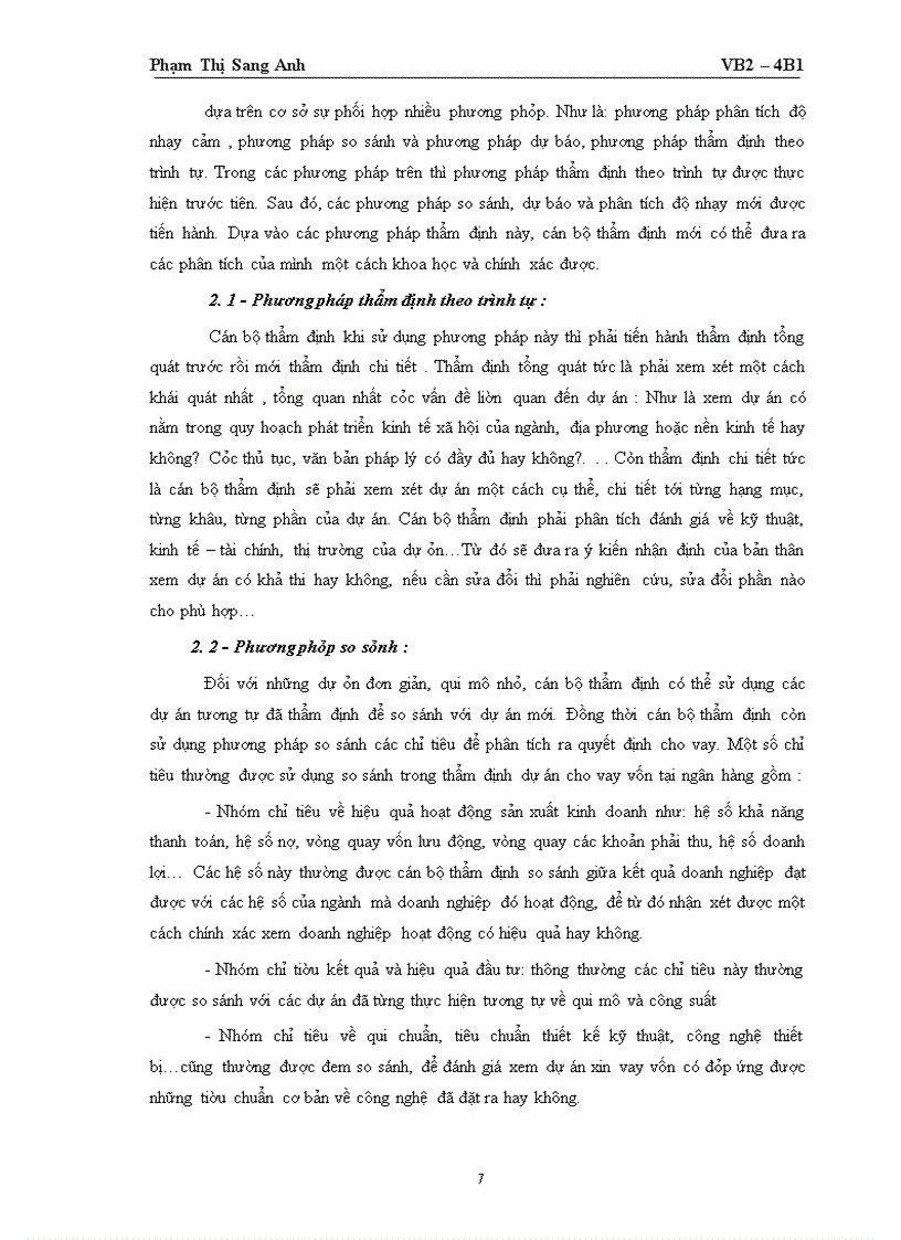 image for page Tình hình thẩm định dự án cho vay vốn tại Ngân hàng thương mại cổ phần Quân Đội