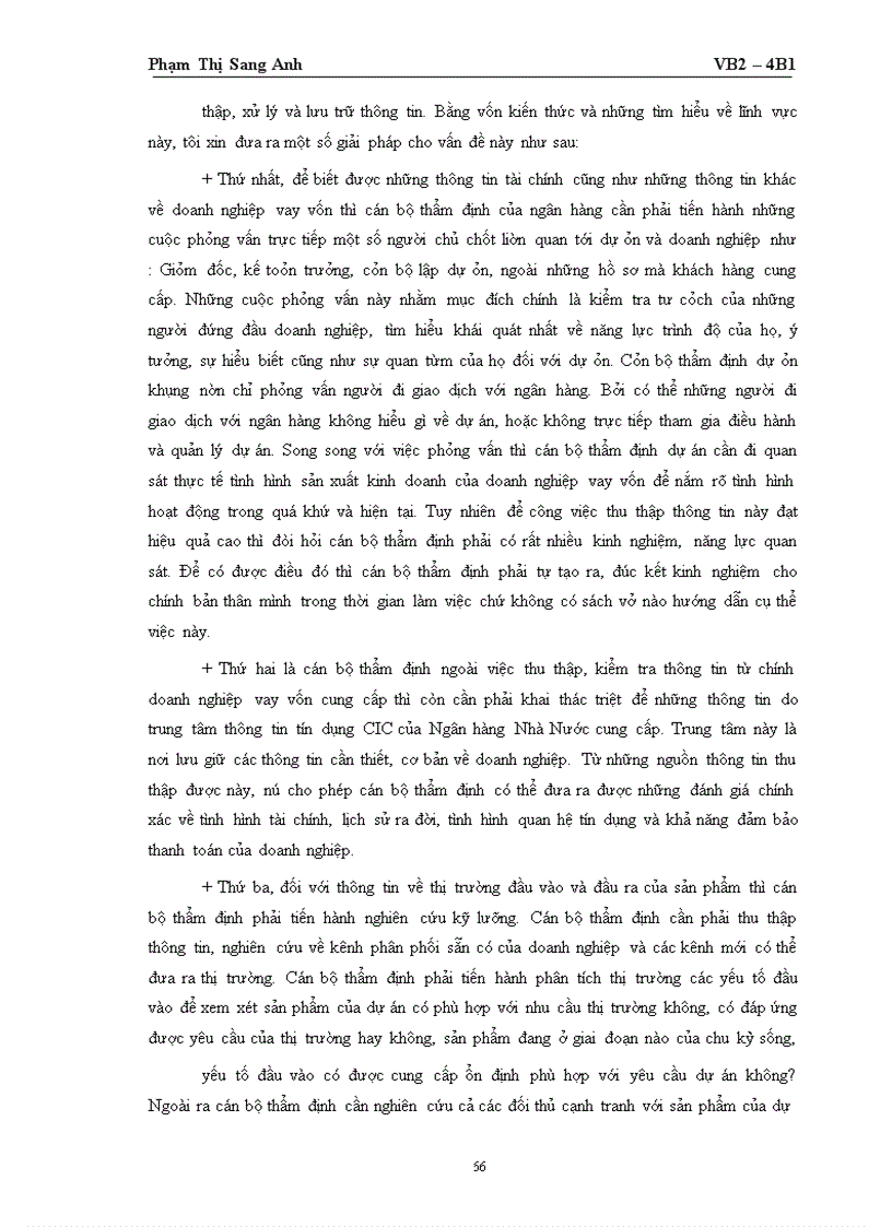 image for page Tình hình thẩm định dự án cho vay vốn tại Ngân hàng thương mại cổ phần Quân Đội