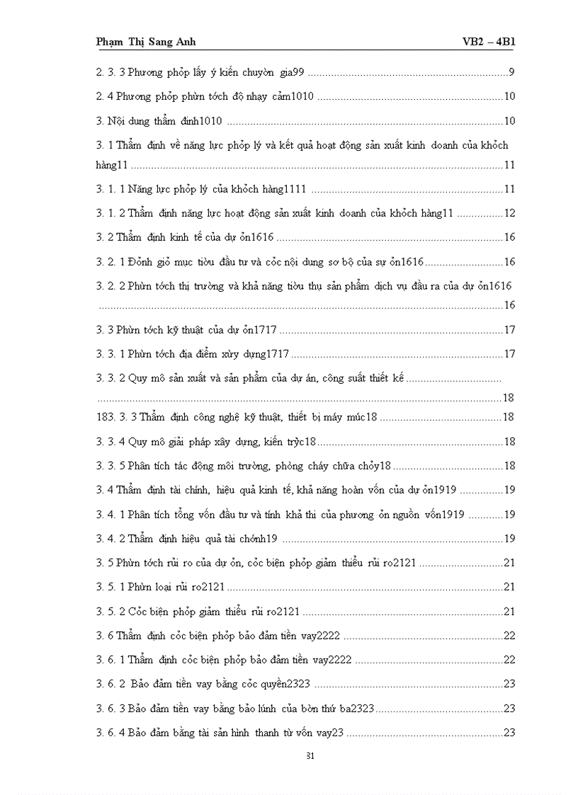 image for page Tình hình thẩm định dự án cho vay vốn tại Ngân hàng thương mại cổ phần Quân Đội