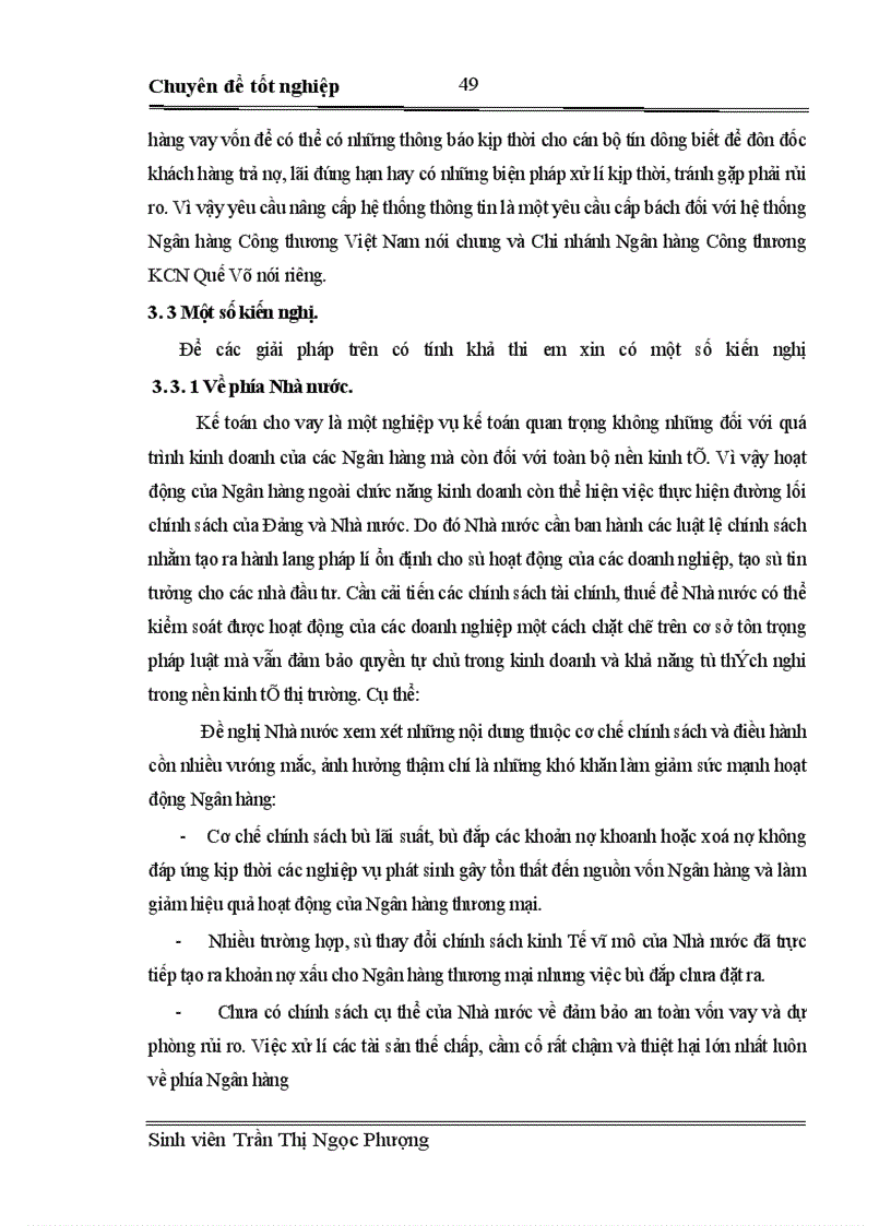 image for page Giải pháp hoàn thiện kế toán cho vay tại Chi nhánh Ngân hàng Công thương Khu Công Nghiệp Quế Võ