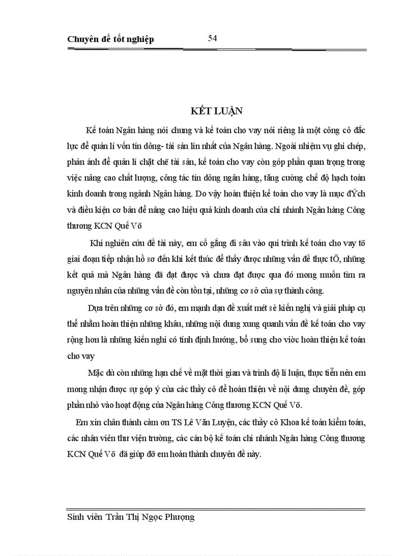 image for page Giải pháp hoàn thiện kế toán cho vay tại Chi nhánh Ngân hàng Công thương Khu Công Nghiệp Quế Võ