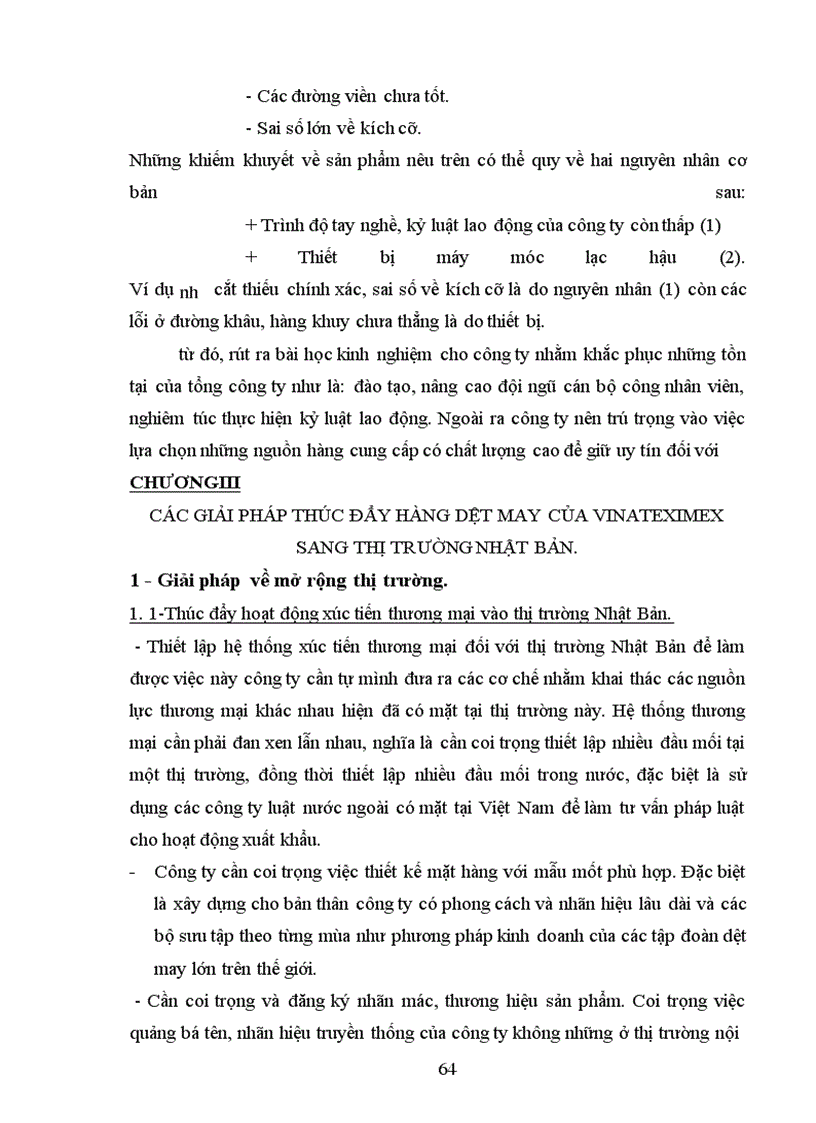 image for page Thực trạng xuất khẩu hàng dệt may của vinateximex sang thị trường Nhật Bản