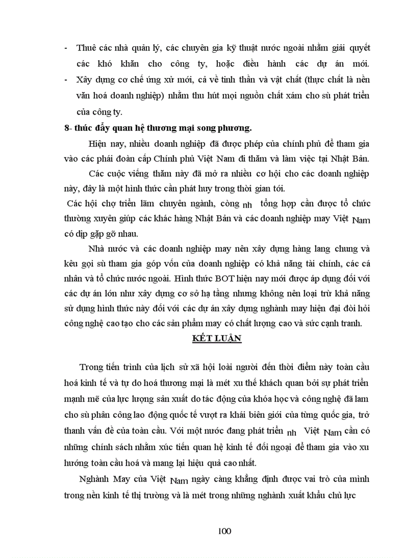 image for page Thực trạng xuất khẩu hàng dệt may của vinateximex sang thị trường Nhật Bản