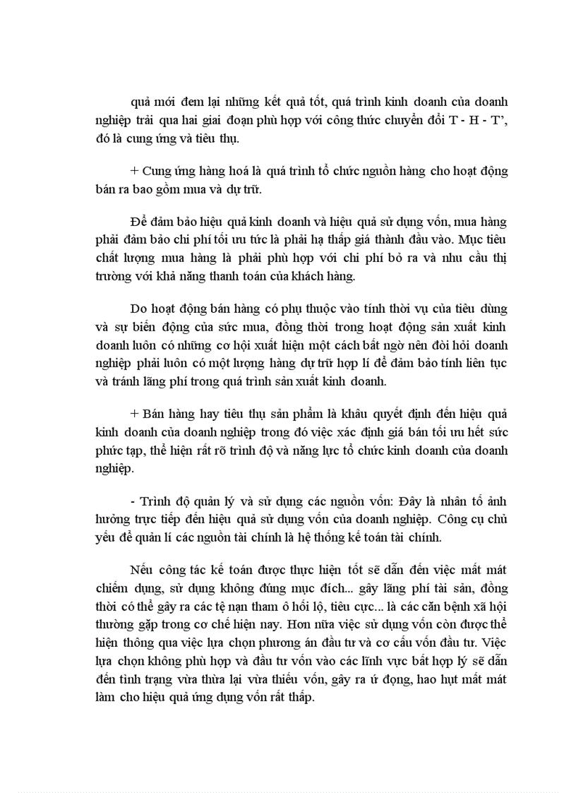 image for page Vốn kinh doanh và các biện pháp nâng cao hiệu quả sử dụng vốn kinh doanh tại Công ty Bia Hà nội