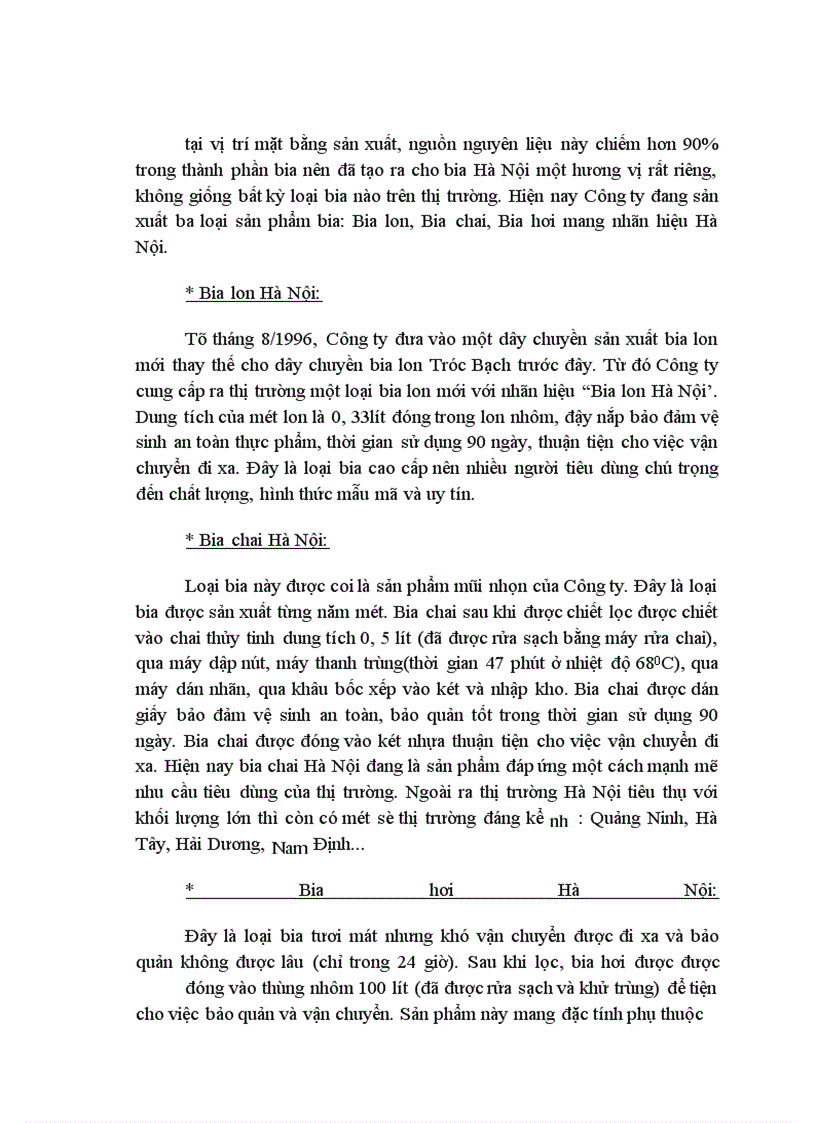 image for page Vốn kinh doanh và các biện pháp nâng cao hiệu quả sử dụng vốn kinh doanh tại Công ty Bia Hà nội