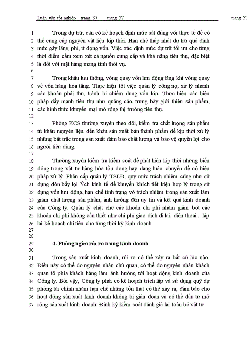 image for page Vốn kinh doanh và các biện pháp nâng cao hiệu quả sử dụng vốn kinh doanh tại Công ty Bia Hà nội
