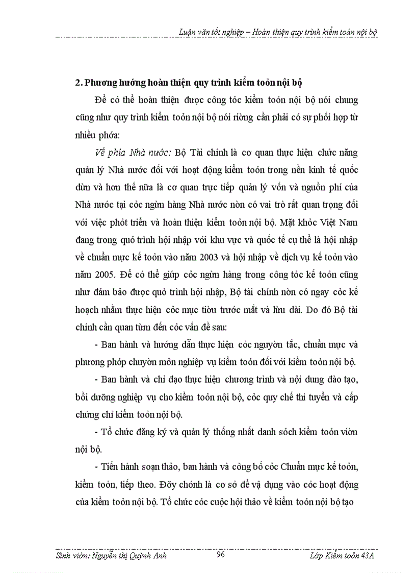 image for page Hoàn thiện quy trình kiểm toán nội bộ – Hoàn thiện quy trình kiểm toán nội bộ