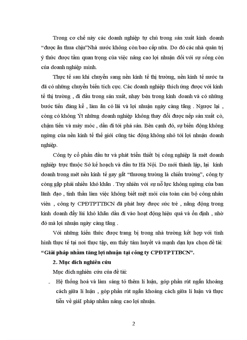 image for page Giải pháp nhằm tăng lợi nhuận tại công ty CPĐTPTTBCN