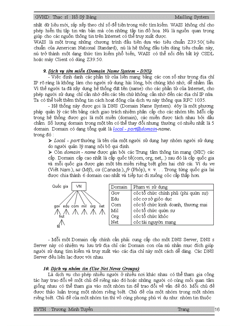 image for page Mạng và các dịch vụ thông dụng trên internet
