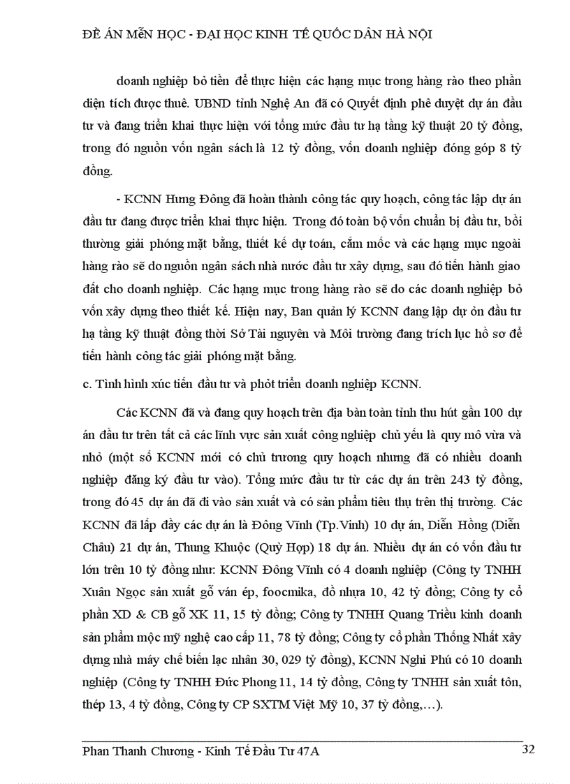 image for page Thực trạng đầu tư phát triển vào các khu công nghiệp ở tỉnh nghệ an trong quá trình cnh-hđh đất nước