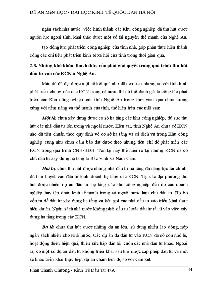 image for page Thực trạng đầu tư phát triển vào các khu công nghiệp ở tỉnh nghệ an trong quá trình cnh-hđh đất nước