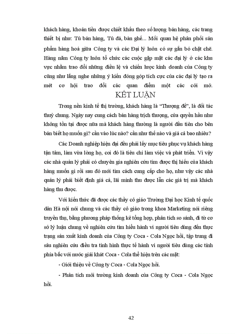 image for page Các kiến nghị nhằm nâng cao hiệu quả của việc tìm hiểu hành vi người tiêu dùng đối với Công ty Coca- Cola Ngọc Hồi