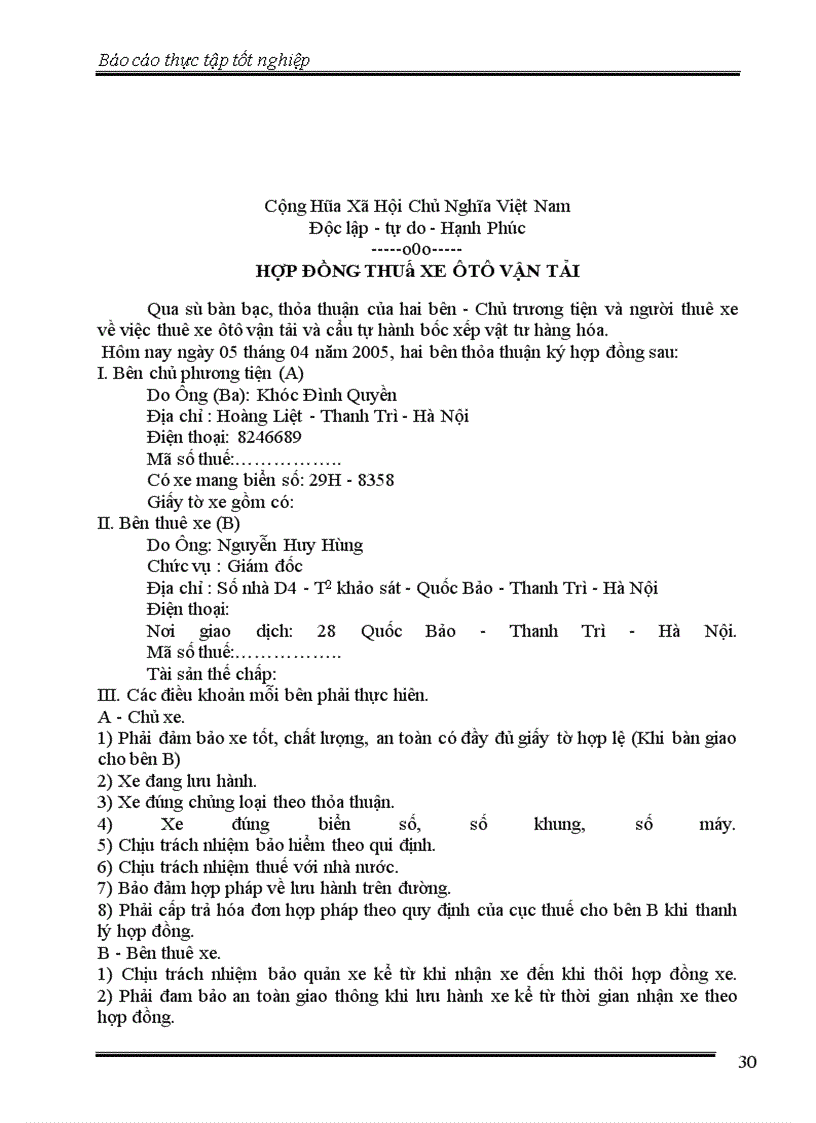 image for page Thực trạng công tác hạch toán kế toán tại công ty ty TNHH Vận tải & thương mại Hùng Tưởng