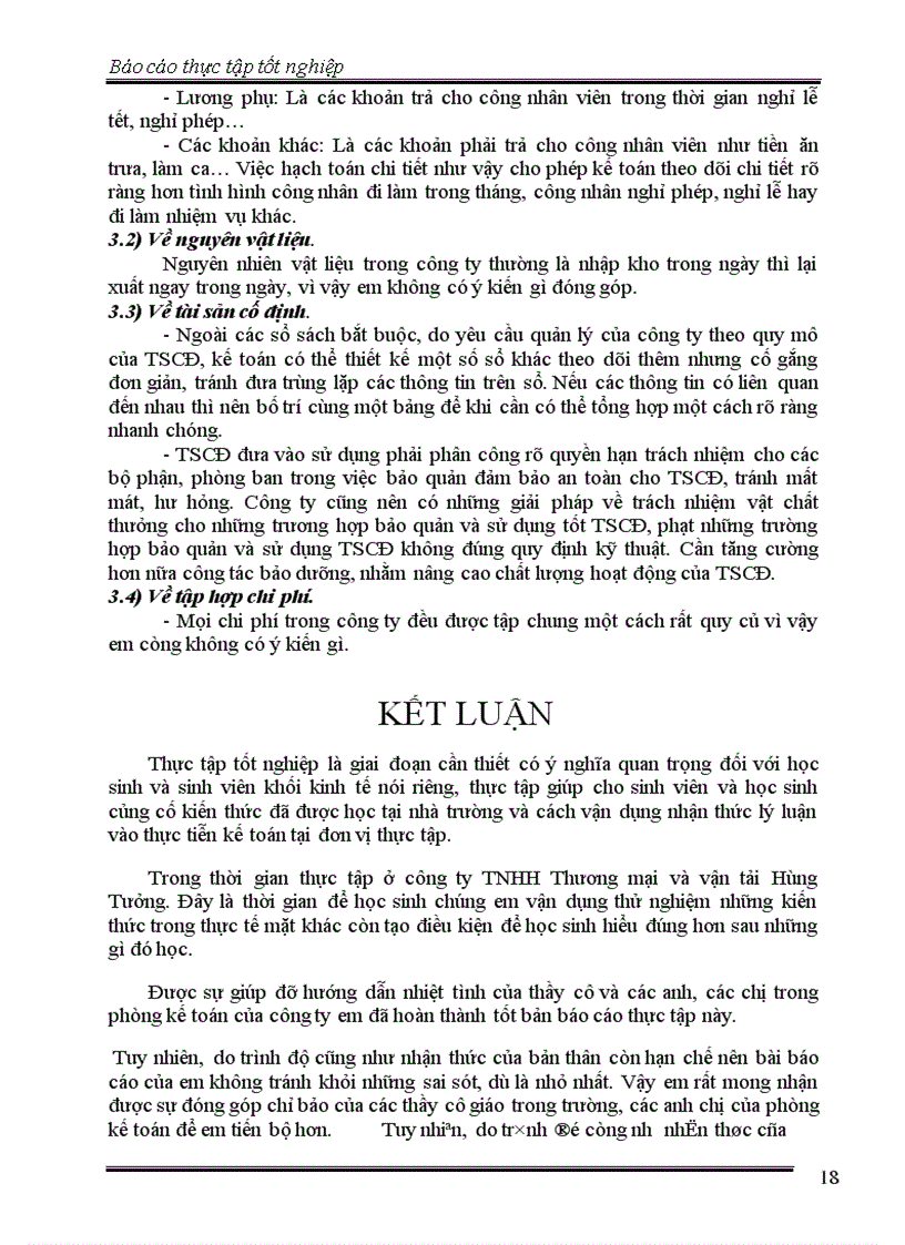 image for page Thực trạng công tác hạch toán kế toán tại công ty ty TNHH Vận tải & thương mại Hùng Tưởng