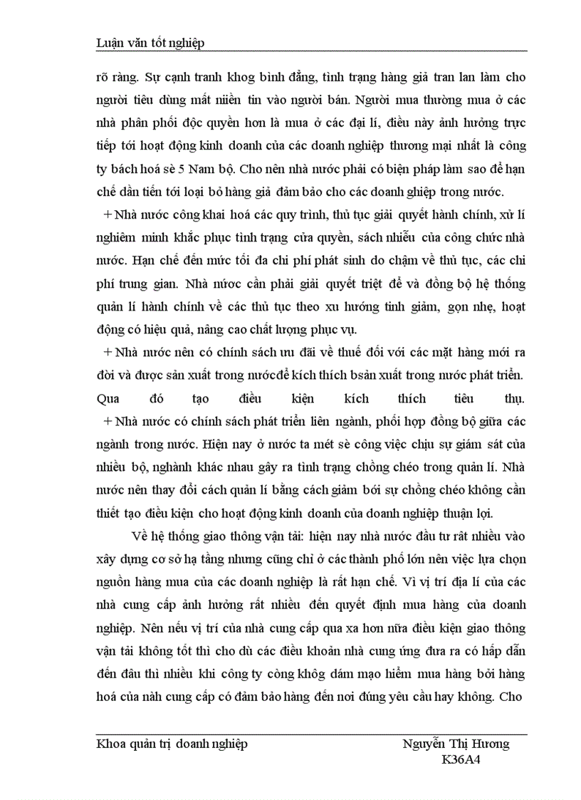 image for page Một số giải pháp nhằm hoàn thiện công tác quản trị mua hàng tại công ty bách hoá số 5 Nam Bộ.