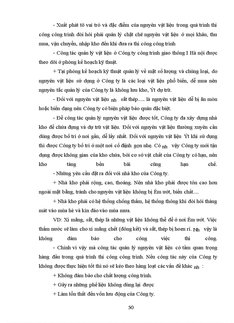 image for page Công tác quản lý và sử dụng nguyên vật liệu tại Công ty Công trình Giao thông I Hà Nội