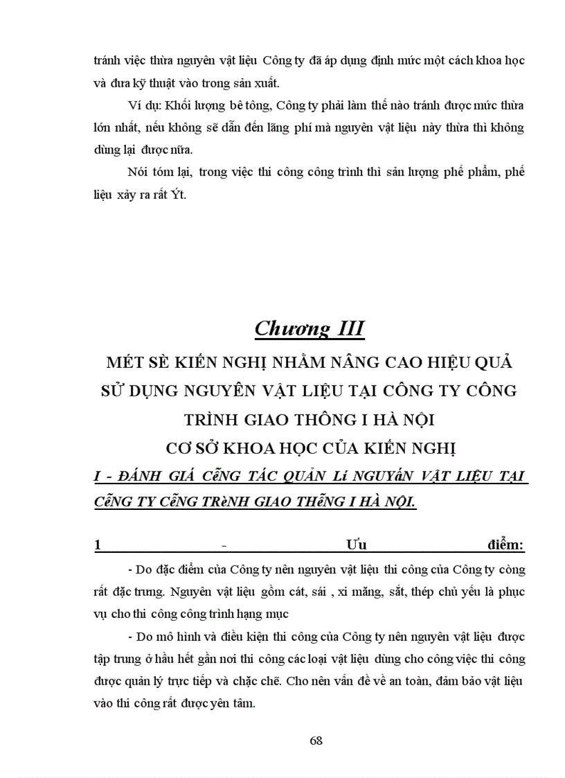 image for page Công tác quản lý và sử dụng nguyên vật liệu tại Công ty Công trình Giao thông I Hà Nội