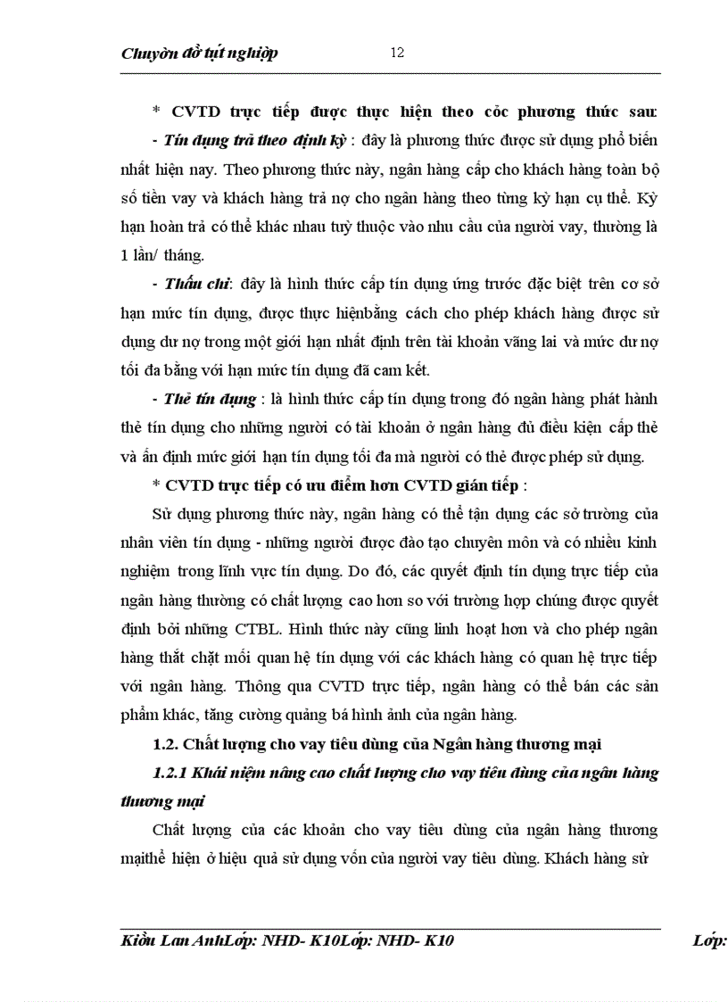 image for page Nâng cao chất lượng cho vay tiêu dùng tại Ngân hàng Việt Nam thịnh vượng (VPBank)