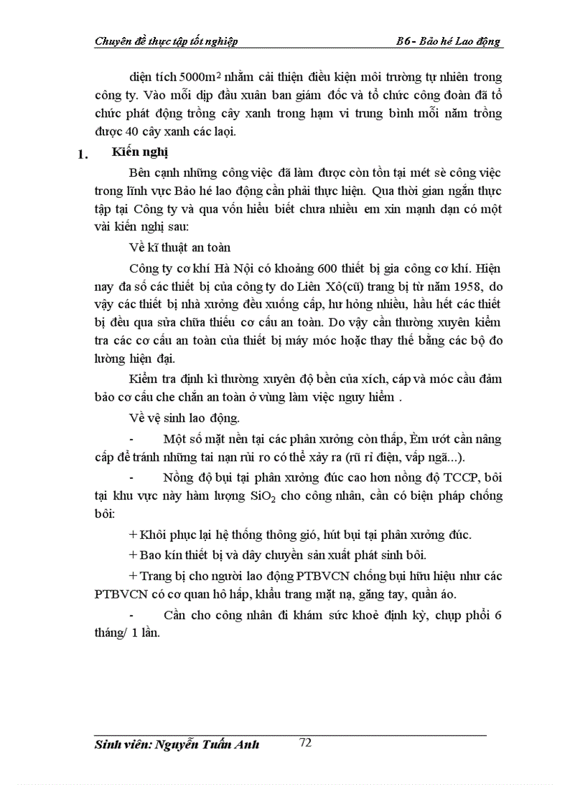 image for page Công tác Bảo Hộ Lao Động tại công ty cơ khí Hà Nội
