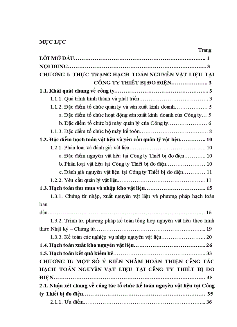 image for page Hoàn thiện công tác hạch toán nguyên vật liệu tại Công ty Thiết bị đo điện