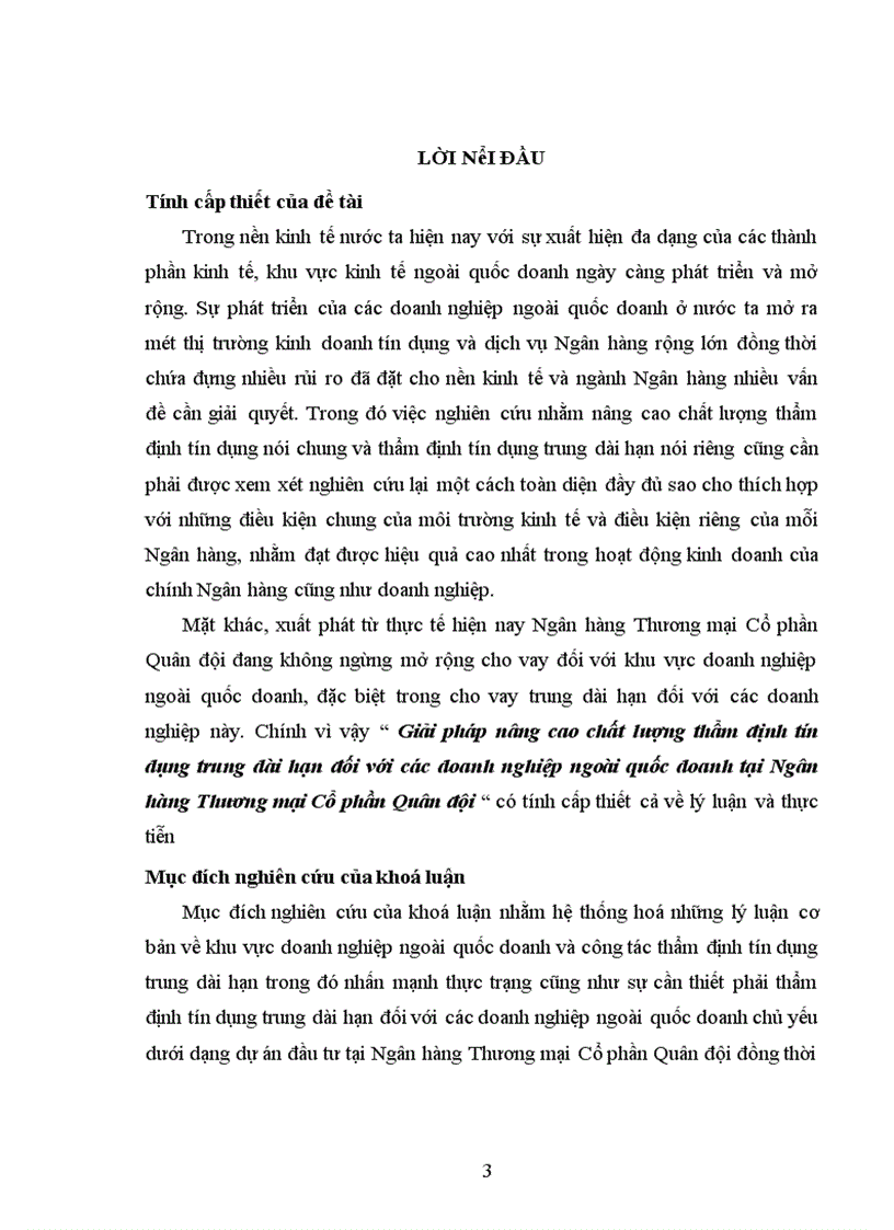 image for page Giải pháp nâng cao chất lượng thẩm định tín dụng trung dài hạn đối với các doanh nghiệp ngoài quốc doanh tại Ngân hàng Thương mại Cổ phần Quân đội