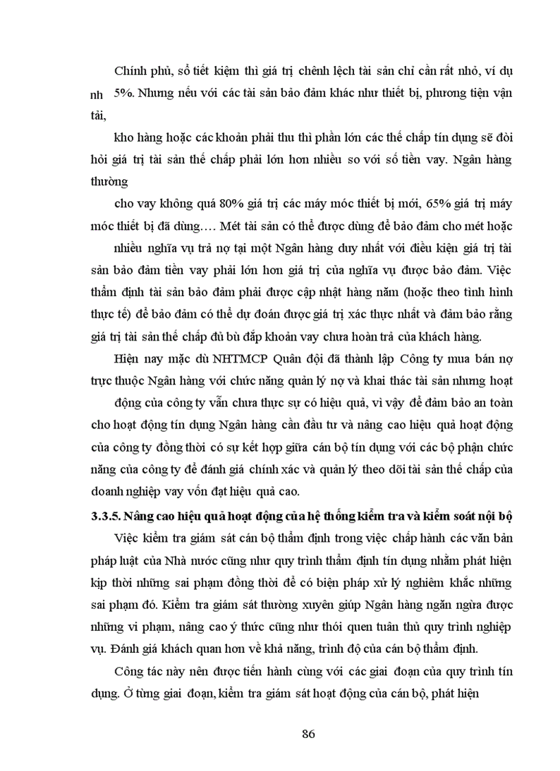 image for page Giải pháp nâng cao chất lượng thẩm định tín dụng trung dài hạn đối với các doanh nghiệp ngoài quốc doanh tại Ngân hàng Thương mại Cổ phần Quân đội