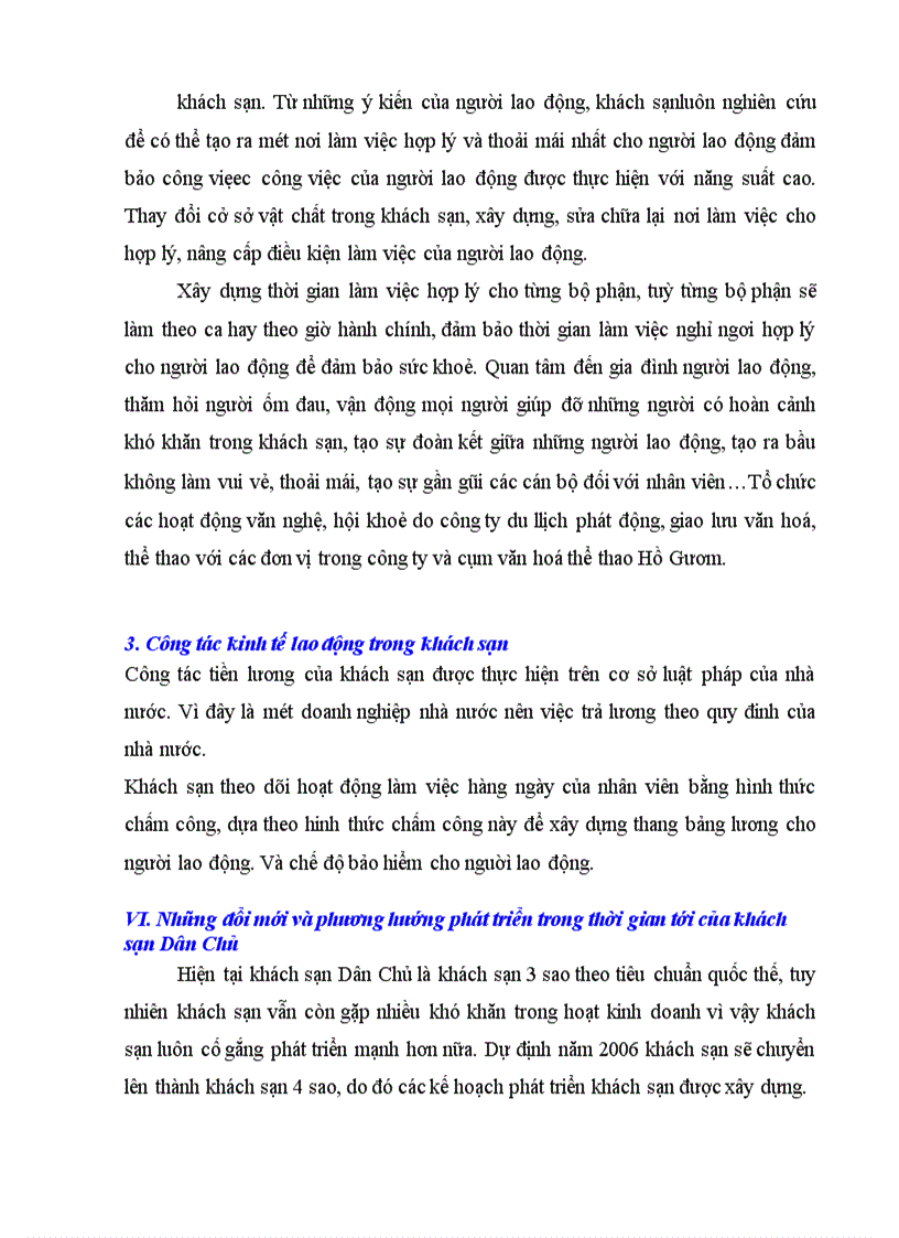 image for page Chức năng, cơ cấu tổ chức bộ máy hoạt động kinh doanh tại khách sạn Dân Chủ