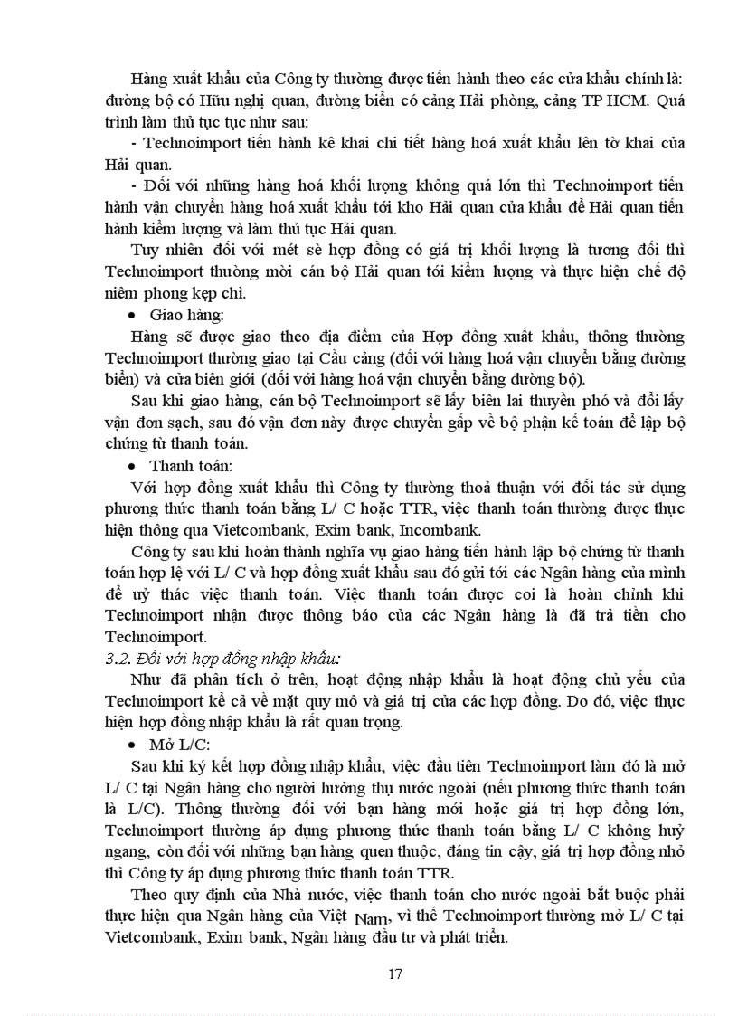 image for page Thực trạng đàm phán, ký kết và tổ chức thực hiện hợp đồng của công ty Technoimport