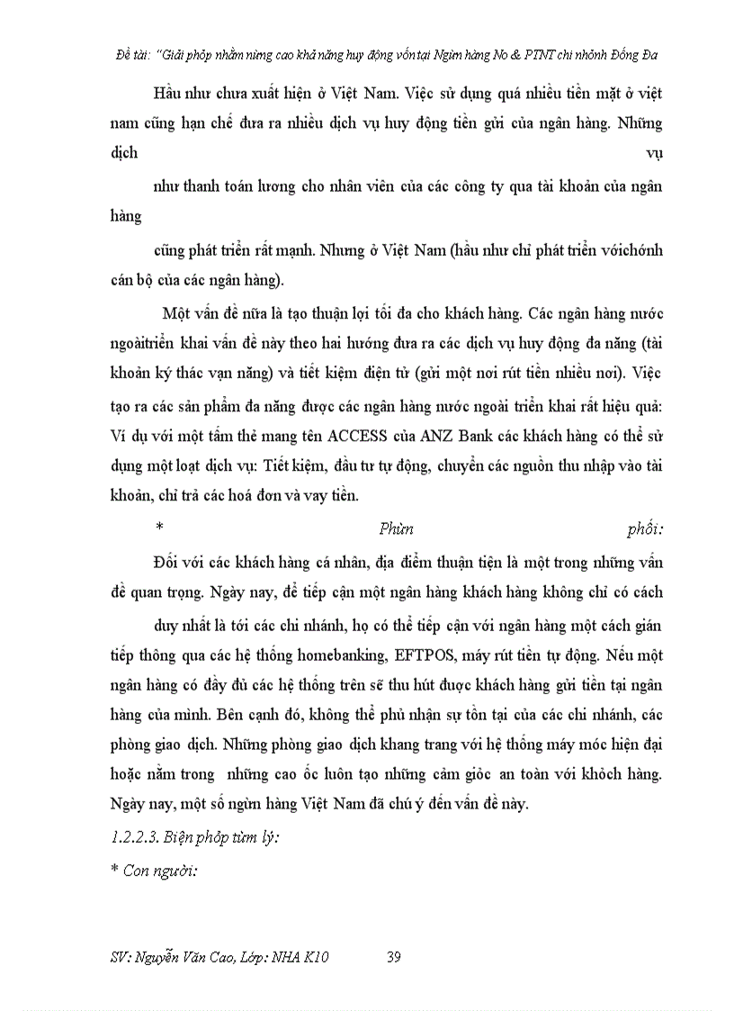 image for page Giải pháp nhằm nâng cao khả năng huy động vốn tại Ngân hàng No &PTNT chi nhánh Đống Đa