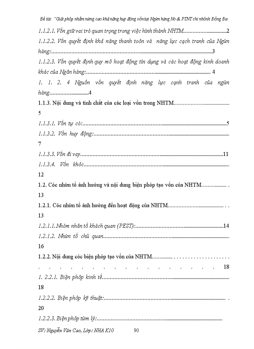 image for page Giải pháp nhằm nâng cao khả năng huy động vốn tại Ngân hàng No &PTNT chi nhánh Đống Đa