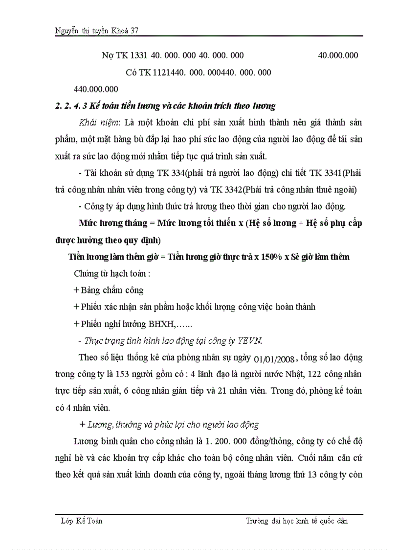 image for page Tổ chức hạch toán kế toán tại công ty