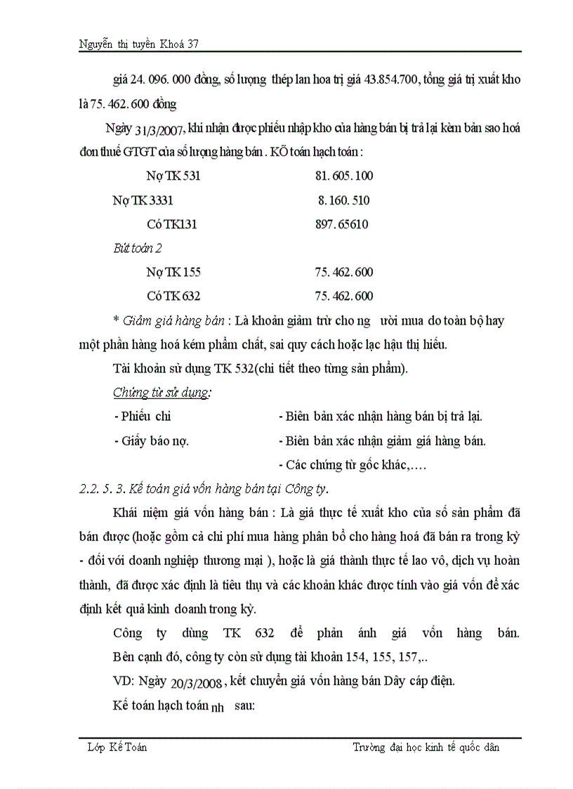 image for page Tổ chức hạch toán kế toán tại công ty