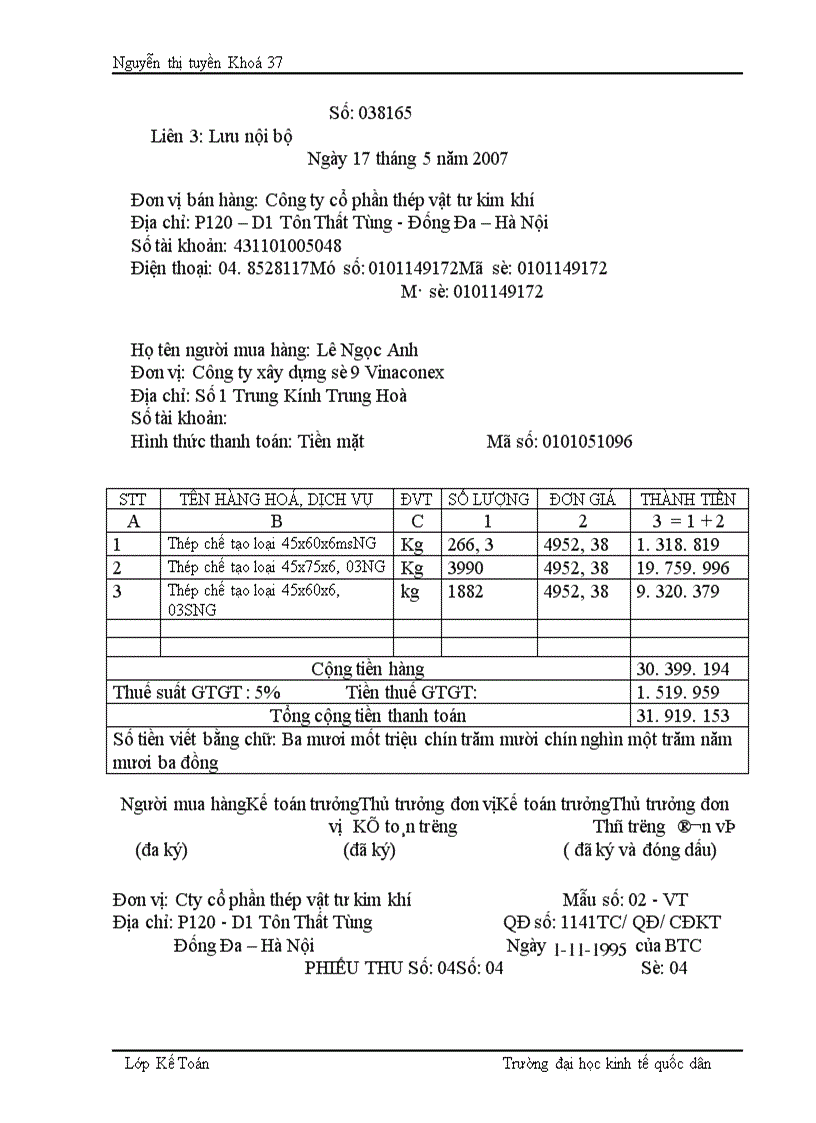 image for page Tổ chức hạch toán kế toán tại công ty