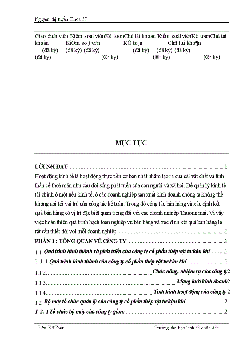image for page Tổ chức hạch toán kế toán tại công ty