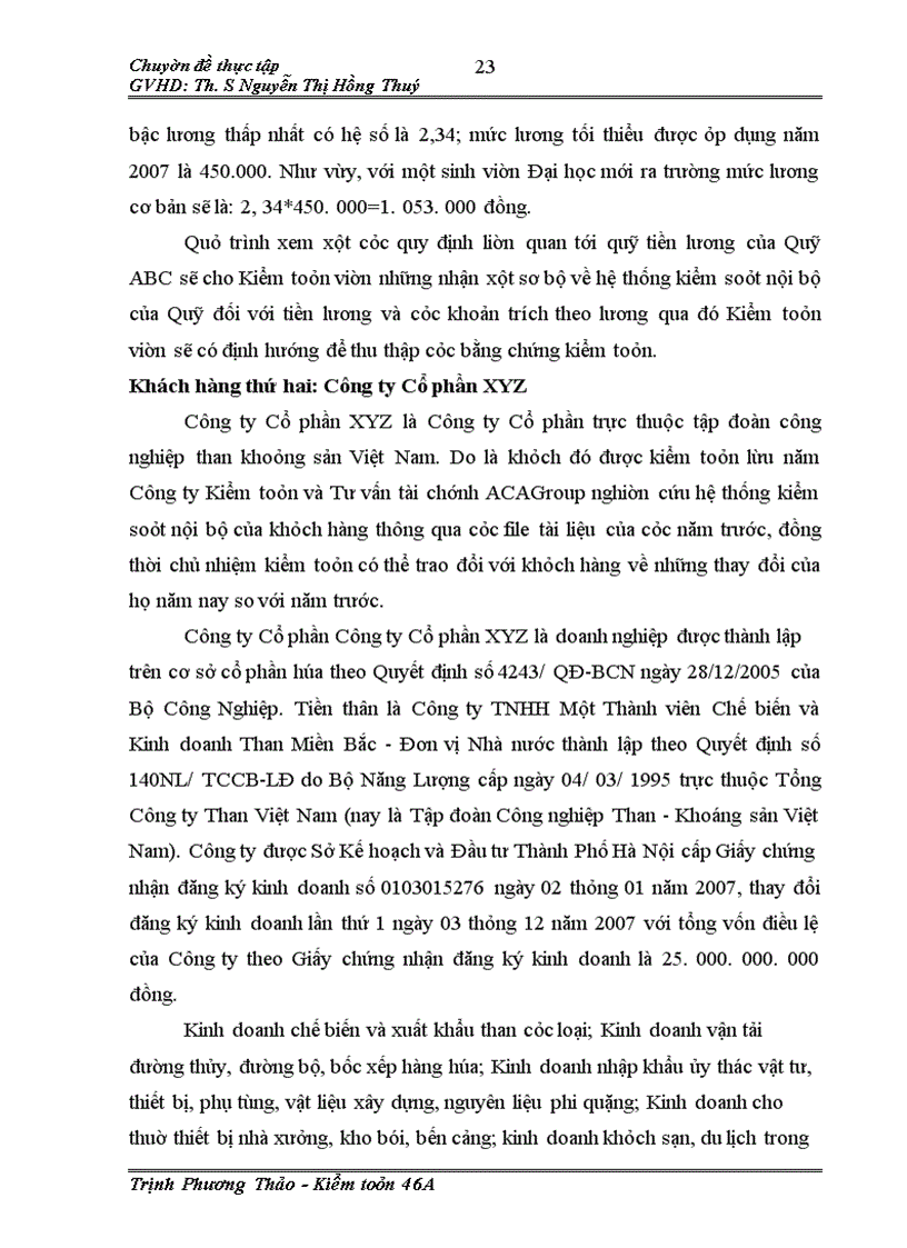 image for page Thực trạng quá trình kiểm toán tiền lương và các khoản trích theo lương trong kiểm toán báo cáo tài chính được thực hiện bởi Công ty TNHH Kiểm toán và Tư vấn tài chính ACAGroup