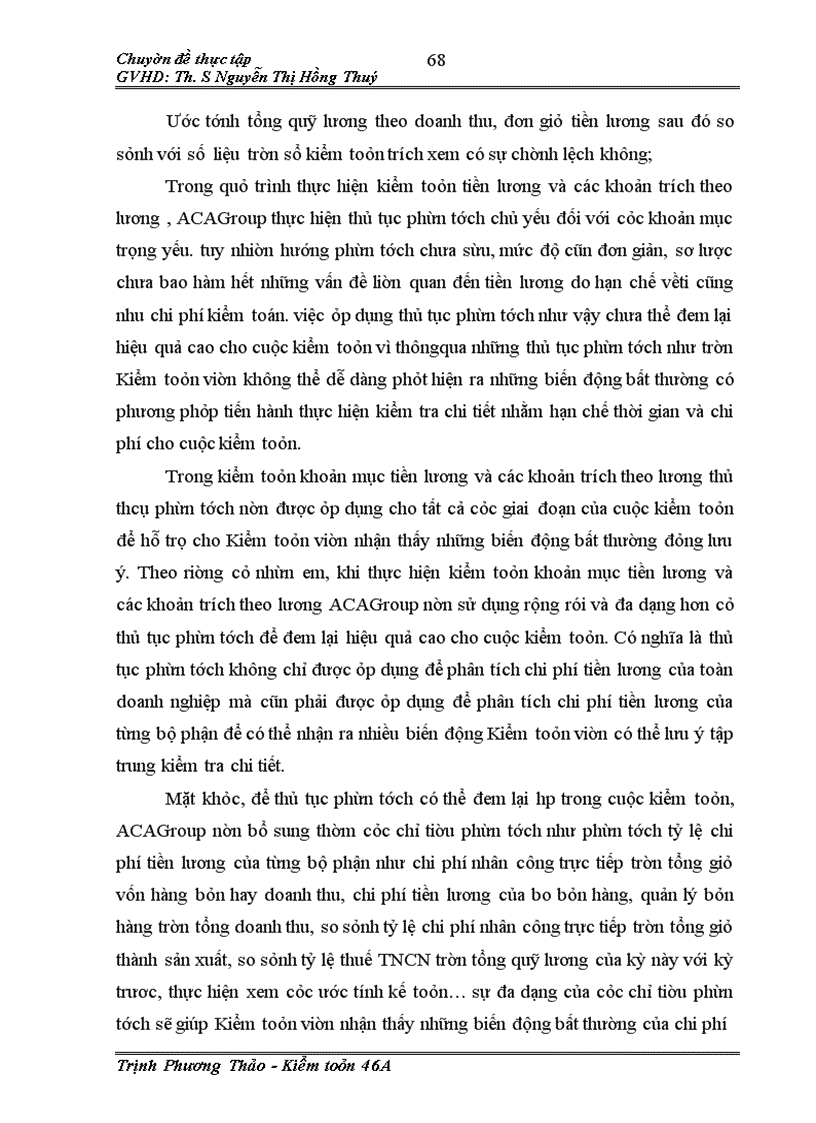 image for page Thực trạng quá trình kiểm toán tiền lương và các khoản trích theo lương trong kiểm toán báo cáo tài chính được thực hiện bởi Công ty TNHH Kiểm toán và Tư vấn tài chính ACAGroup