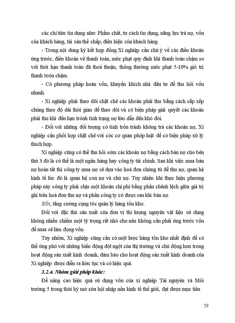 image for page Giải pháp nâng cao hiệu quả sử dụng vốn kinh doanh tại Xí nghiệp Tài nghuyên Môi trường 5 Chú ý