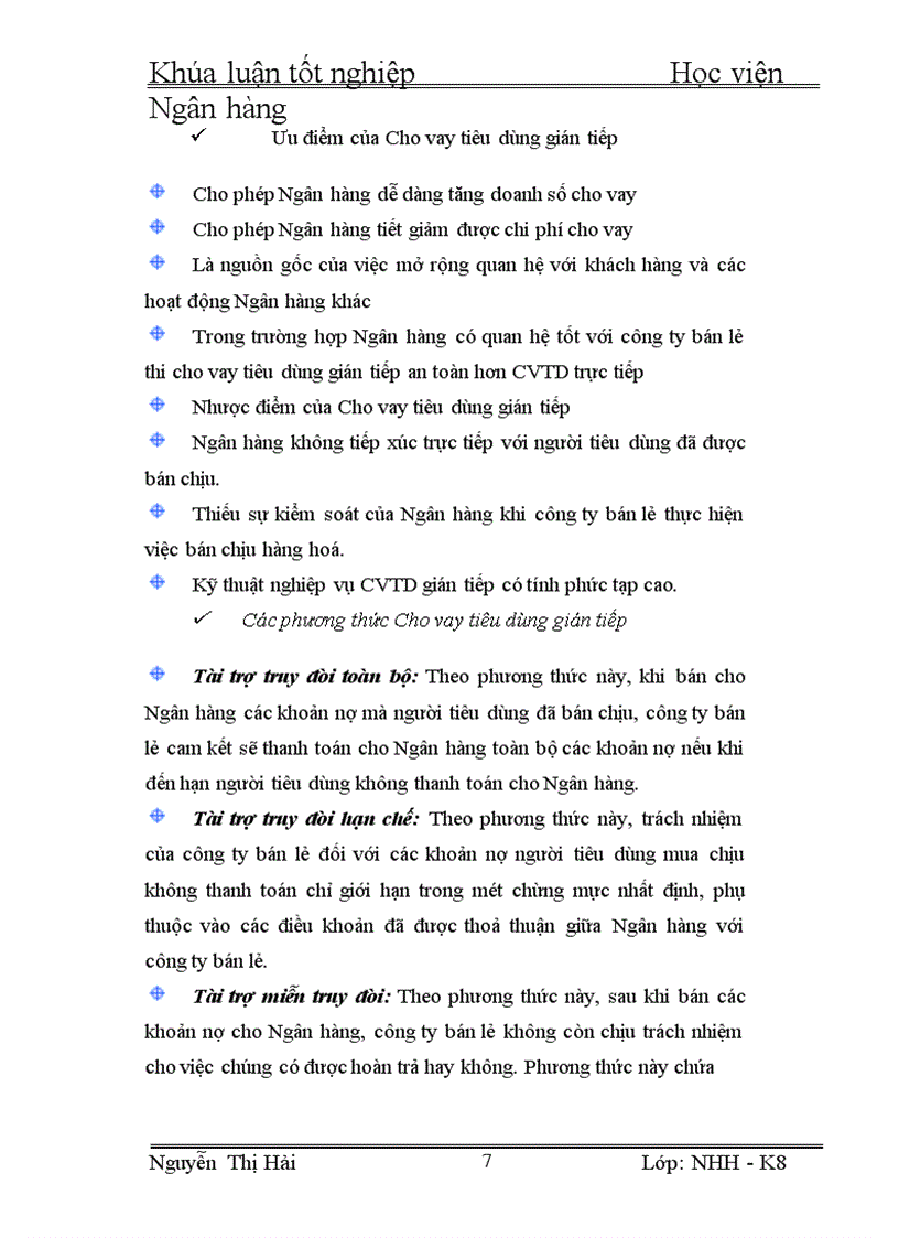 image for page Cở sở lý luận về cho vay tiêu dùng và mở rộng cho vay tiêu dùng