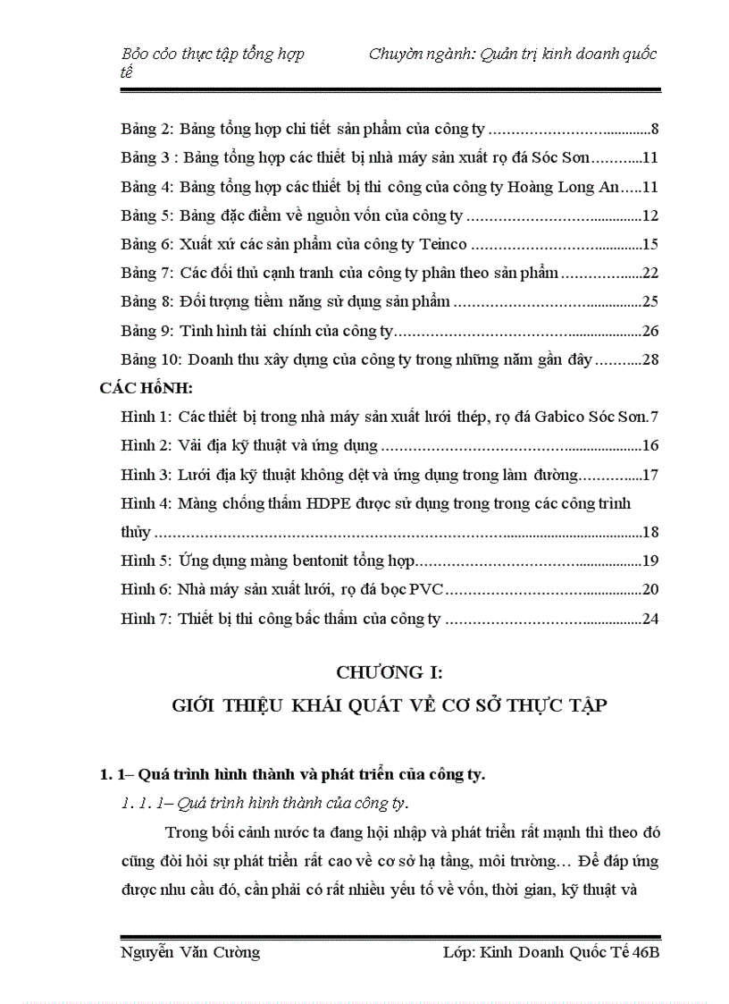 image for page Thực tập tổng hợp tại Công ty TEINCo