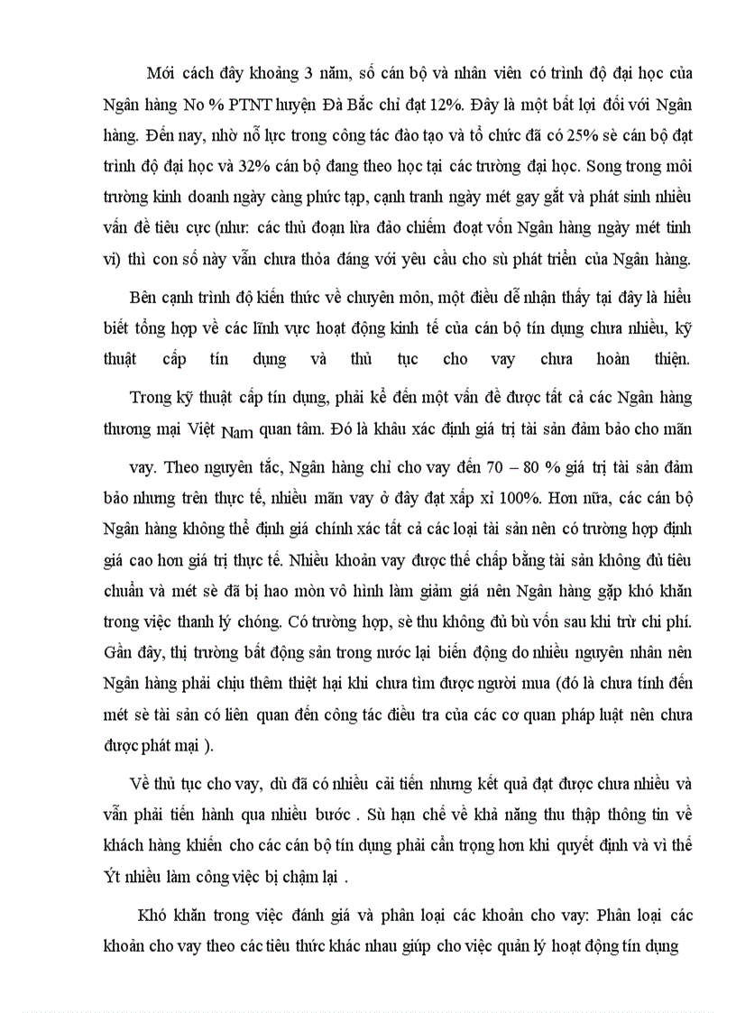 image for page Rủi ro tín dụng và hạn chế rủi ro tín dụng tại Ngân Hàng nông nghiệp và phát triển nông thôn huyện Đà Bắc tỉnh Hòa Bình