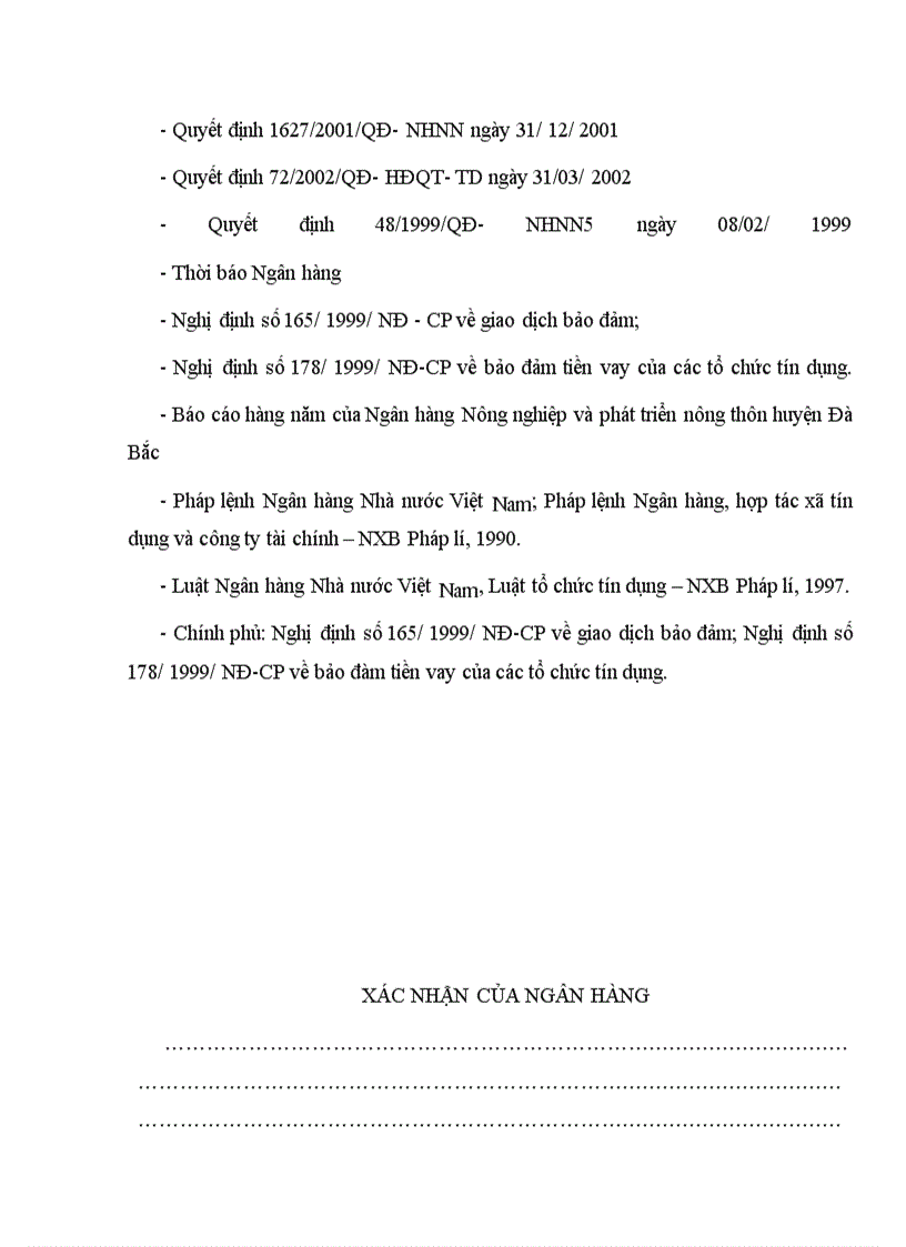 image for page Rủi ro tín dụng và hạn chế rủi ro tín dụng tại Ngân Hàng nông nghiệp và phát triển nông thôn huyện Đà Bắc tỉnh Hòa Bình