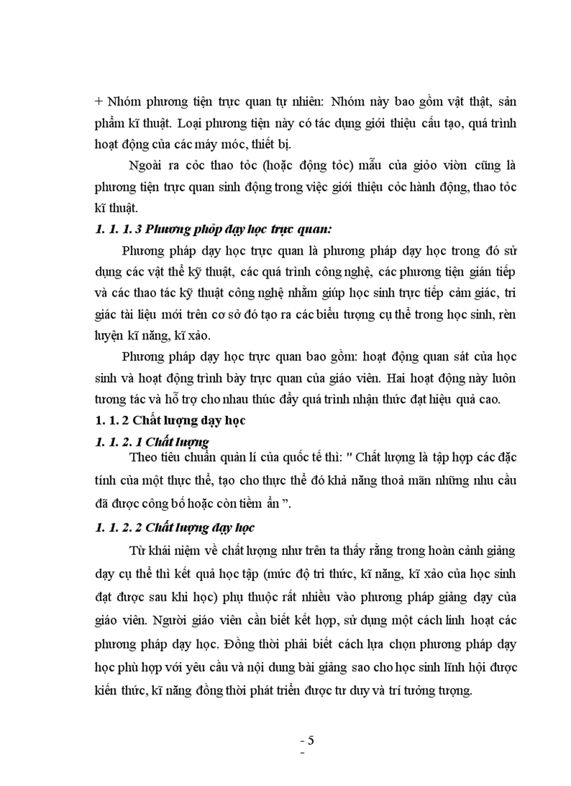 image for page Dạy học kĩ thuật công nghiệp lớp 11 phổ thông trung học theo phương pháp dạy học trực quan nâng cao hứng thú học tập của học sinh, tạo điều kiện cho học sinh phát triển khả năng tư duy trừu tượng, phát triển năng lực kĩ thuật, óc sáng tạo, nắm vững tri thức