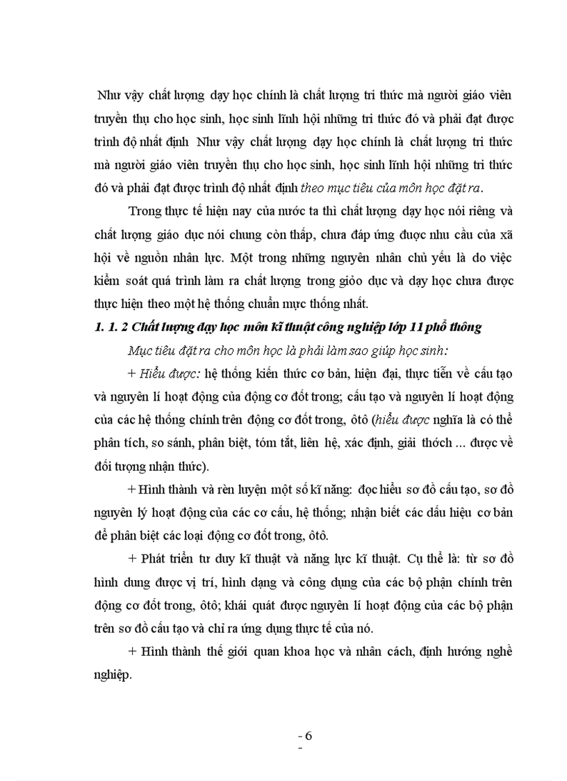 image for page Dạy học kĩ thuật công nghiệp lớp 11 phổ thông trung học theo phương pháp dạy học trực quan nâng cao hứng thú học tập của học sinh, tạo điều kiện cho học sinh phát triển khả năng tư duy trừu tượng, phát triển năng lực kĩ thuật, óc sáng tạo, nắm vững tri thức