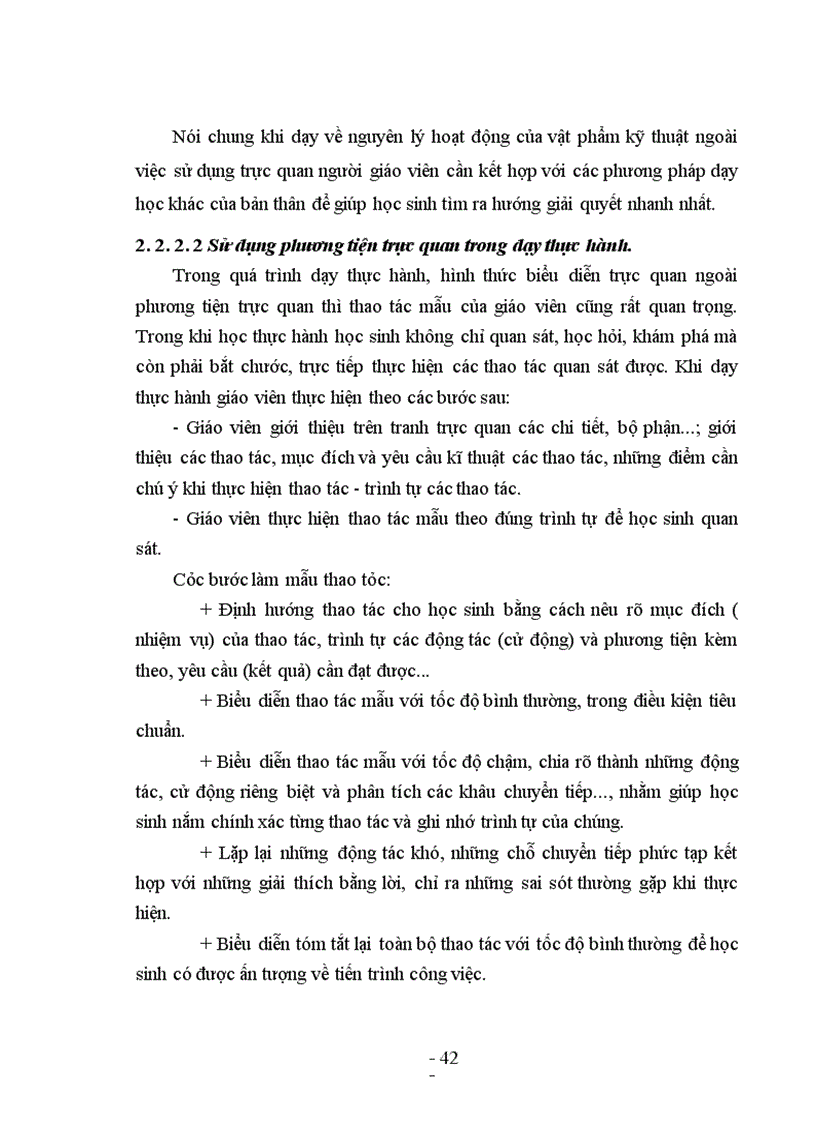 image for page Dạy học kĩ thuật công nghiệp lớp 11 phổ thông trung học theo phương pháp dạy học trực quan nâng cao hứng thú học tập của học sinh, tạo điều kiện cho học sinh phát triển khả năng tư duy trừu tượng, phát triển năng lực kĩ thuật, óc sáng tạo, nắm vững tri thức
