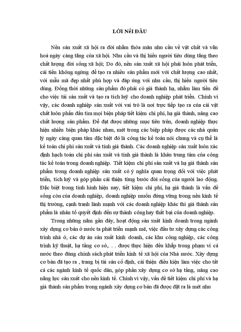 image for page Tổ chức hạch toán chi phí sản xuất và tính giá thành sản phẩm tại Công ty xây dựng Sông Đà II