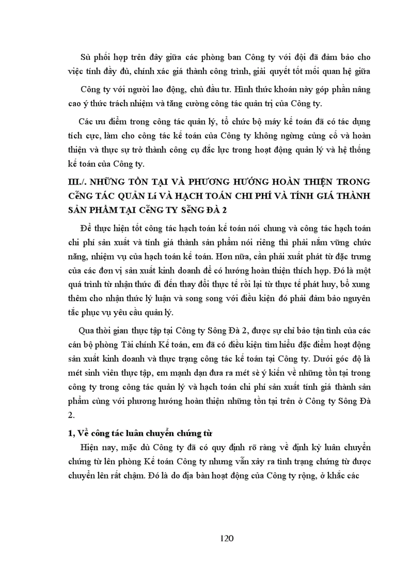 image for page Tổ chức hạch toán chi phí sản xuất và tính giá thành sản phẩm tại Công ty xây dựng Sông Đà II