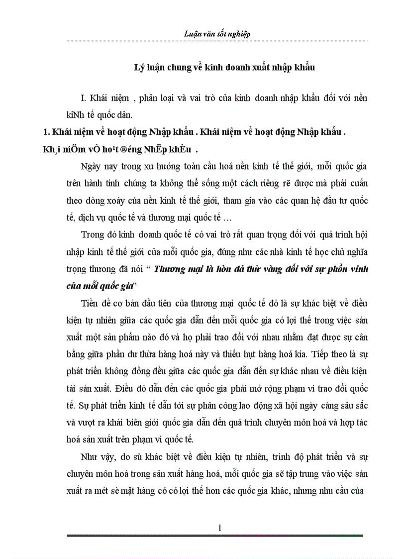 image for page Khái niệm , phân loại và vai trò của kinh doanh nhập khẩu đối với nền kiNh tế quốc dân.