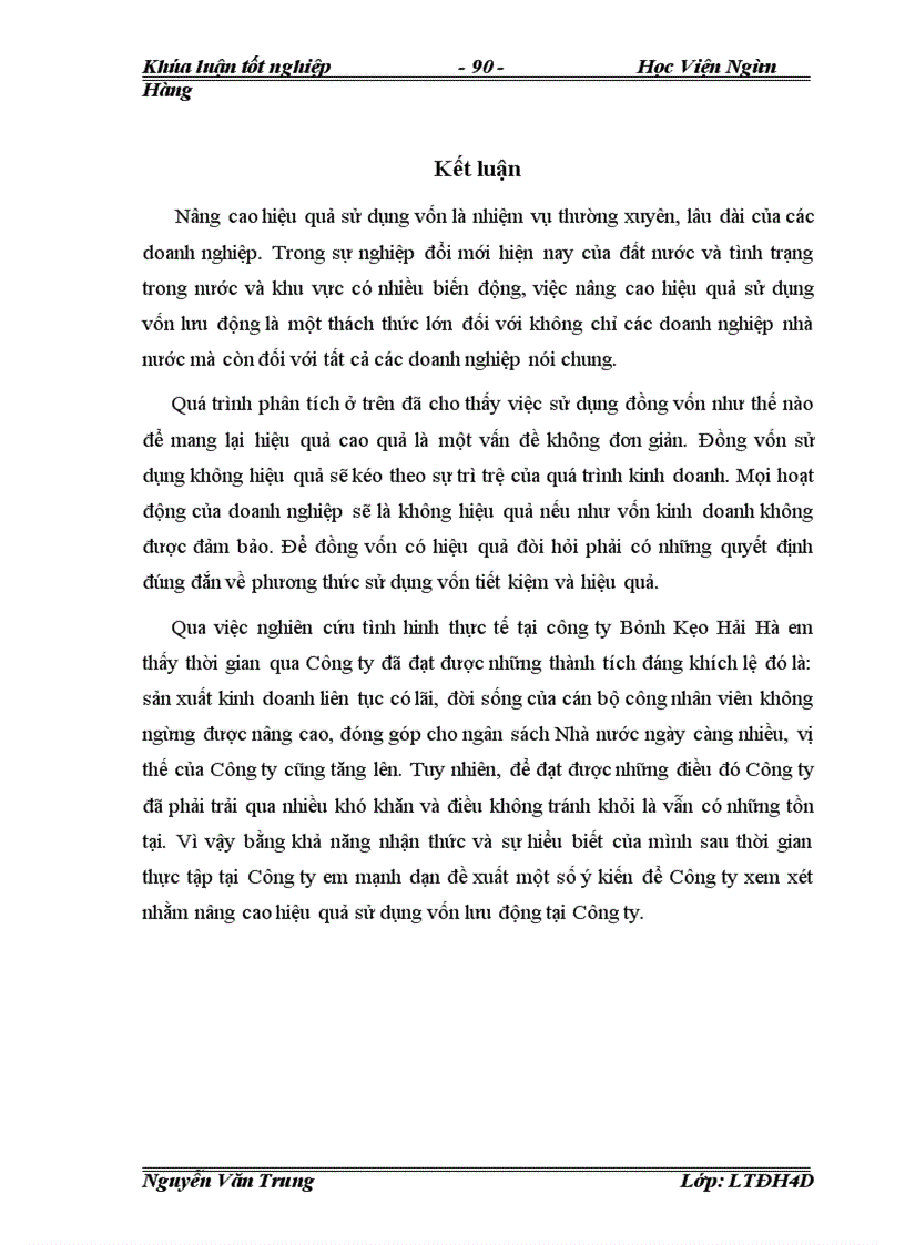 image for page Vốn lưu động và Giải pháp nâng cao hiệu quả sử dụng vốn lưu động tại Công ty Cổ Phần Bánh Kẹo Hải Hà.