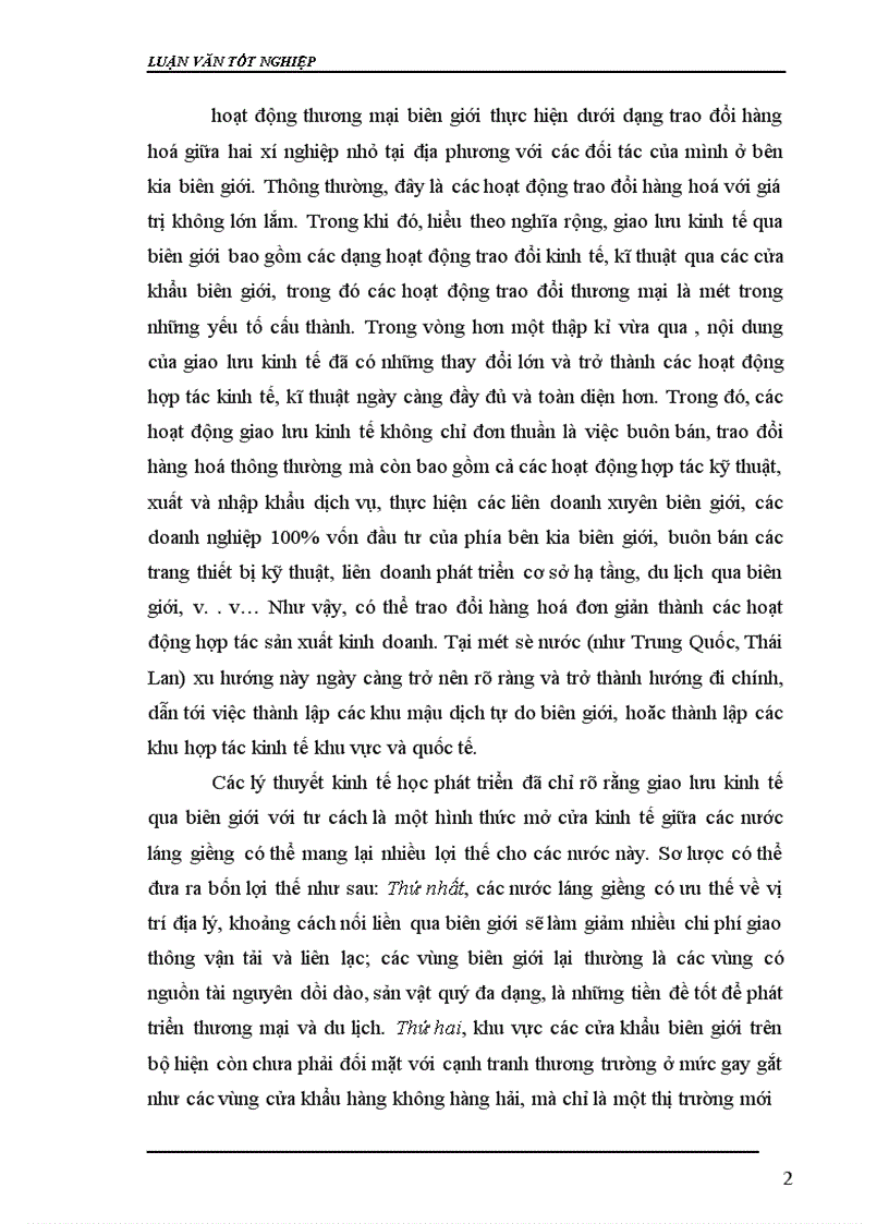 image for page Khu kinh tế cửa khẩu và tác động của nó đối với việc phát triển vùng Đông Bắc